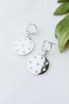Large Crystal Post Star Stamp Circle Earring
