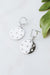 Large Crystal Post Star Stamp Circle Earrings