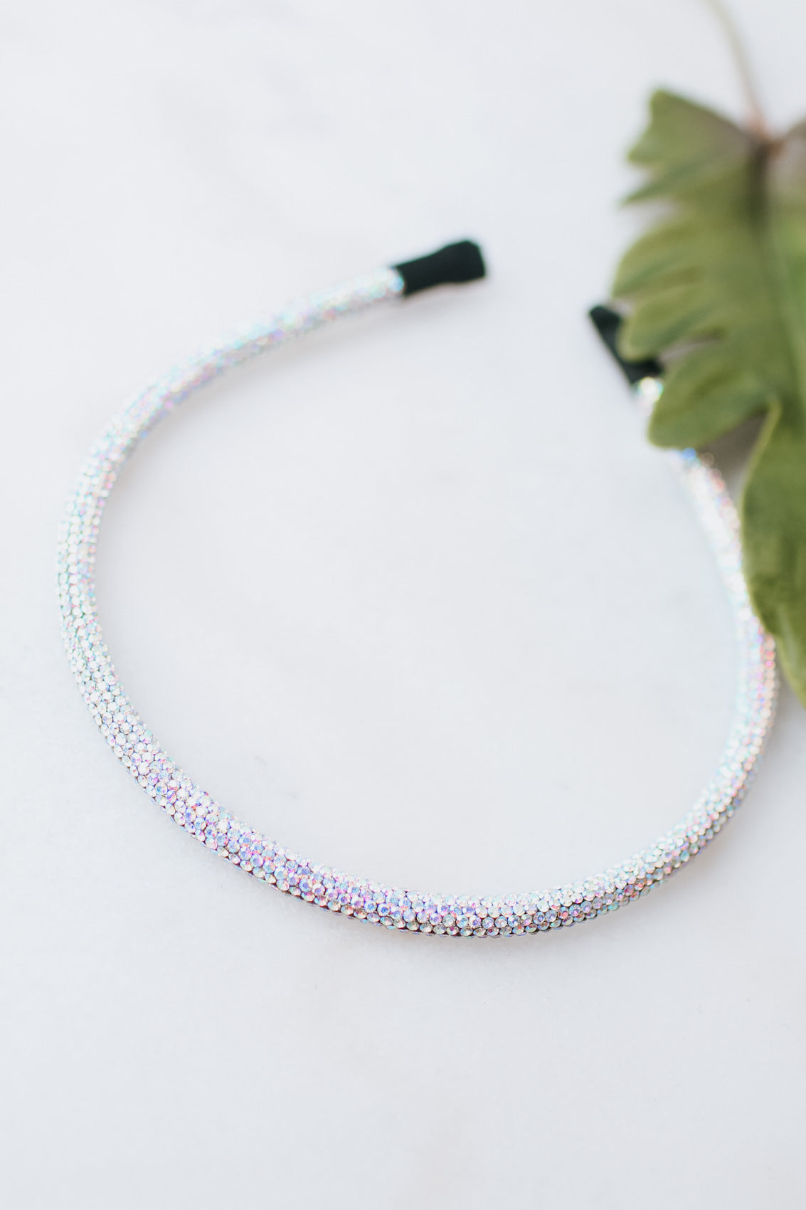 All Rhinestone Fabric End Headband