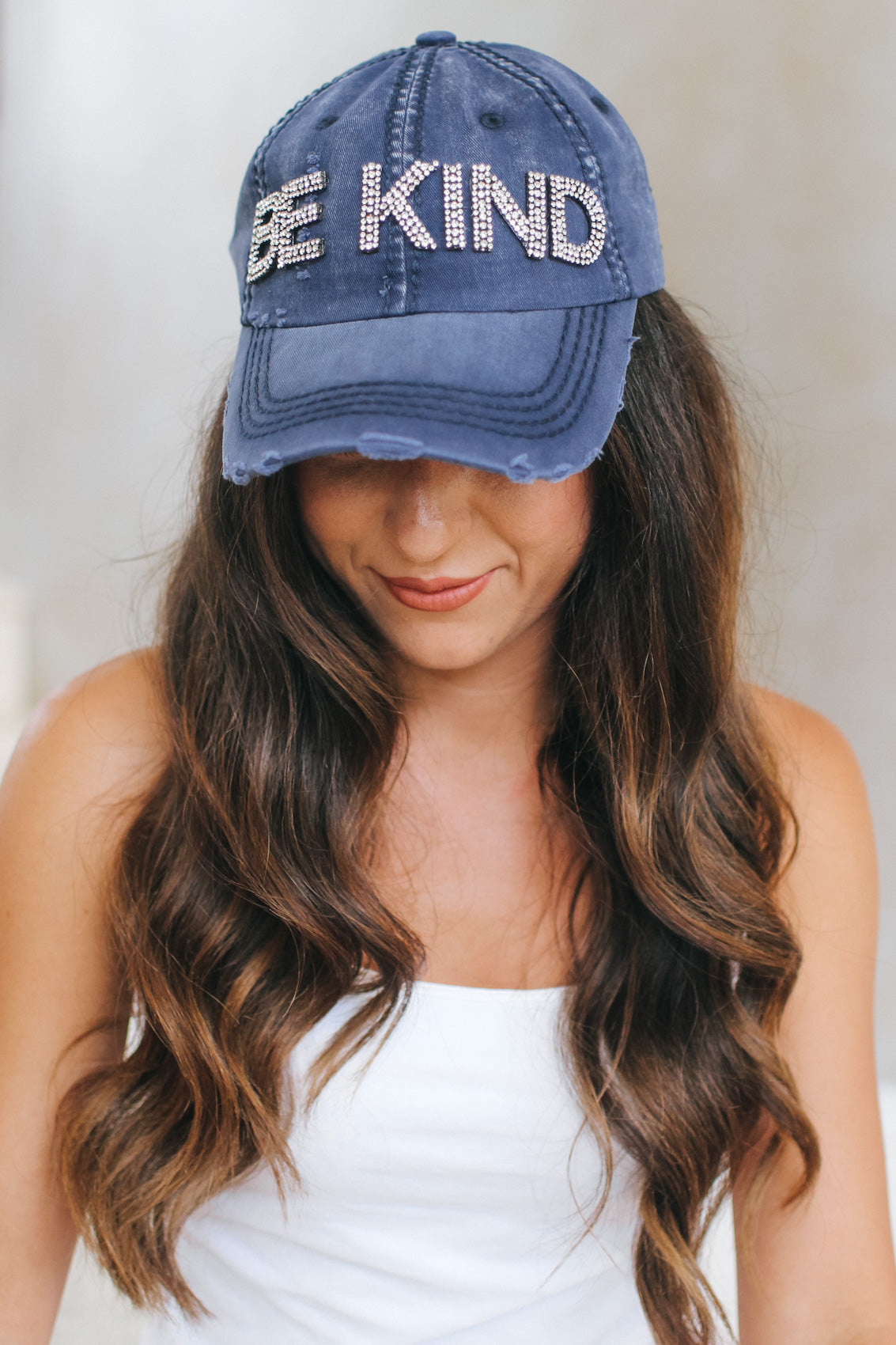 Rhinestone Be Kind Baseball Hat