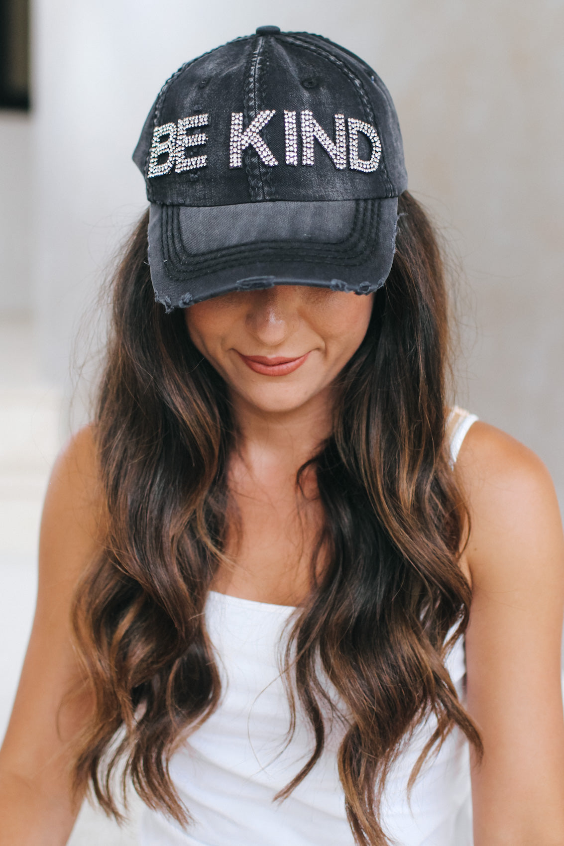 Rhinestone Be Kind Baseball Hat