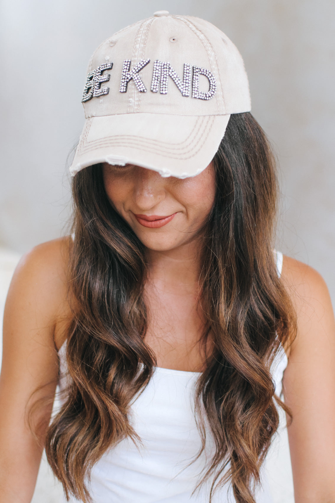 Rhinestone Be Kind Baseball Hat