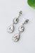 3 Teardrop Rhinestone Trim Earring