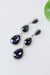 3 Teardrop Rhinestone Trim Earring