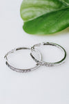 Medium Fade Rhinestone Hoops