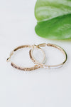 Medium Fade Rhinestone Hoops