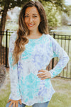 Tie-Dye Scoop Neck Long Sleeve (SALE)