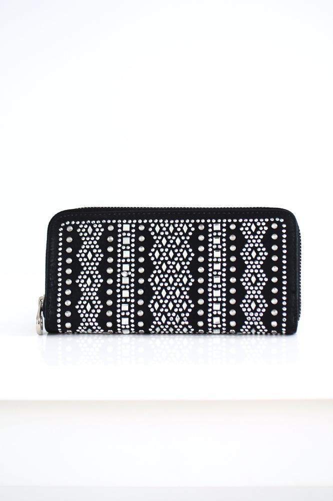 Different Shape Stone Alternate Front Wallet - Glitz & Ears