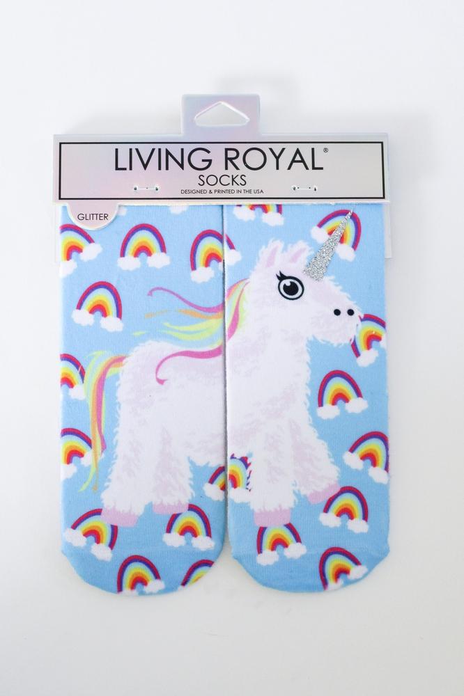 Unicorn & Rainbows Ankle Sock-Glitz & Ears Boutique