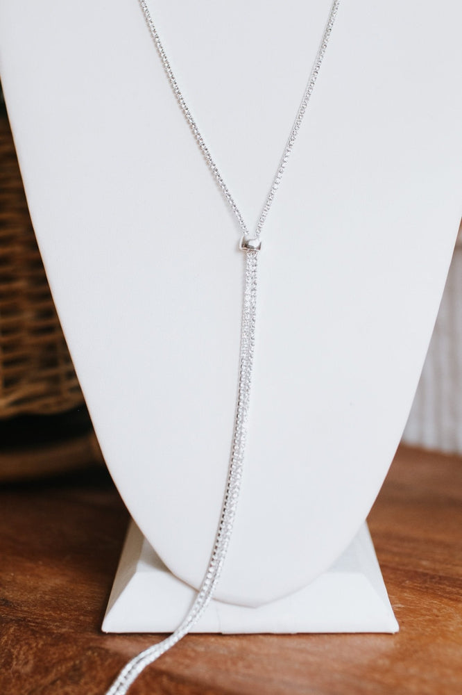 Long Rhinestone Strand Lariat