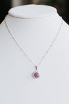 Rhinestone Circle w/ Halo Necklace