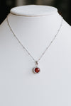 Rhinestone Circle w/ Halo Necklace