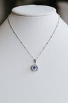 Rhinestone Circle w/ Halo Necklace