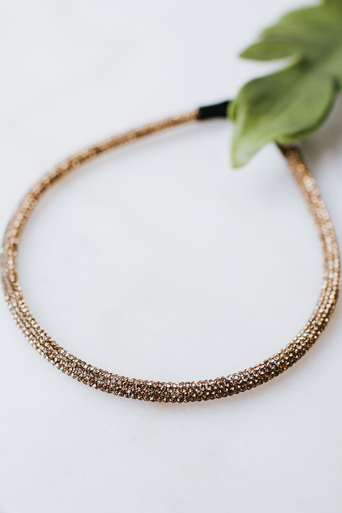 All Rhinestone Fabric End Headband